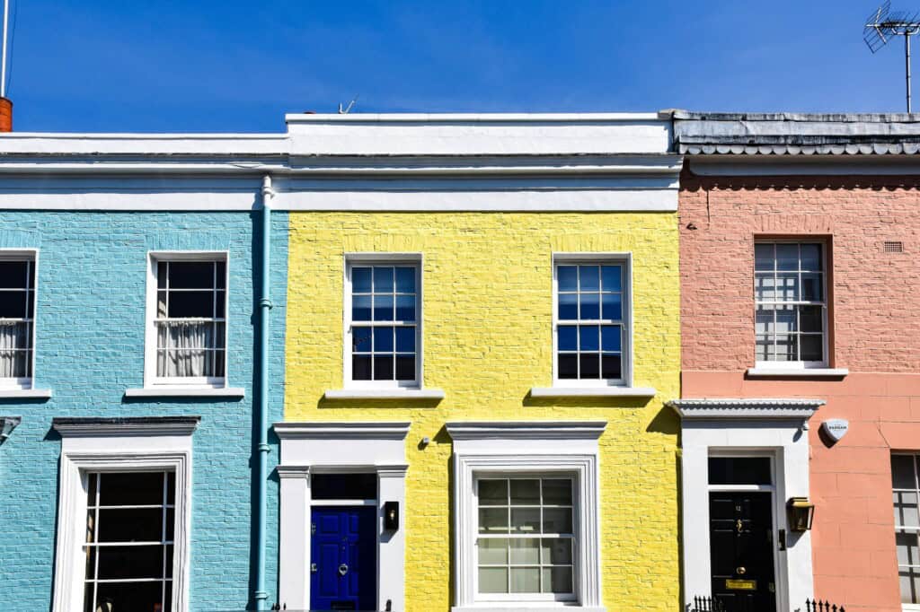 Colorful terraced houses