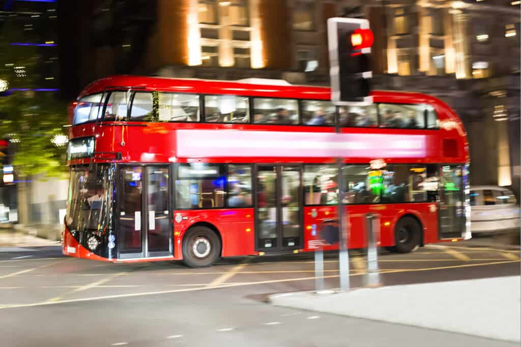 Red Bus Passing